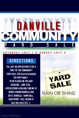 Sign up using the Town-Wide Yard Sale application 2023